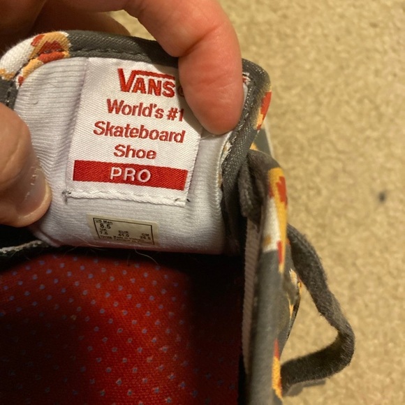 Nintendo Chima Ferguson Vans Super Mario Gray 8Bit Mushrooms Sneaker 8.5 Men - Picture 6 of 7